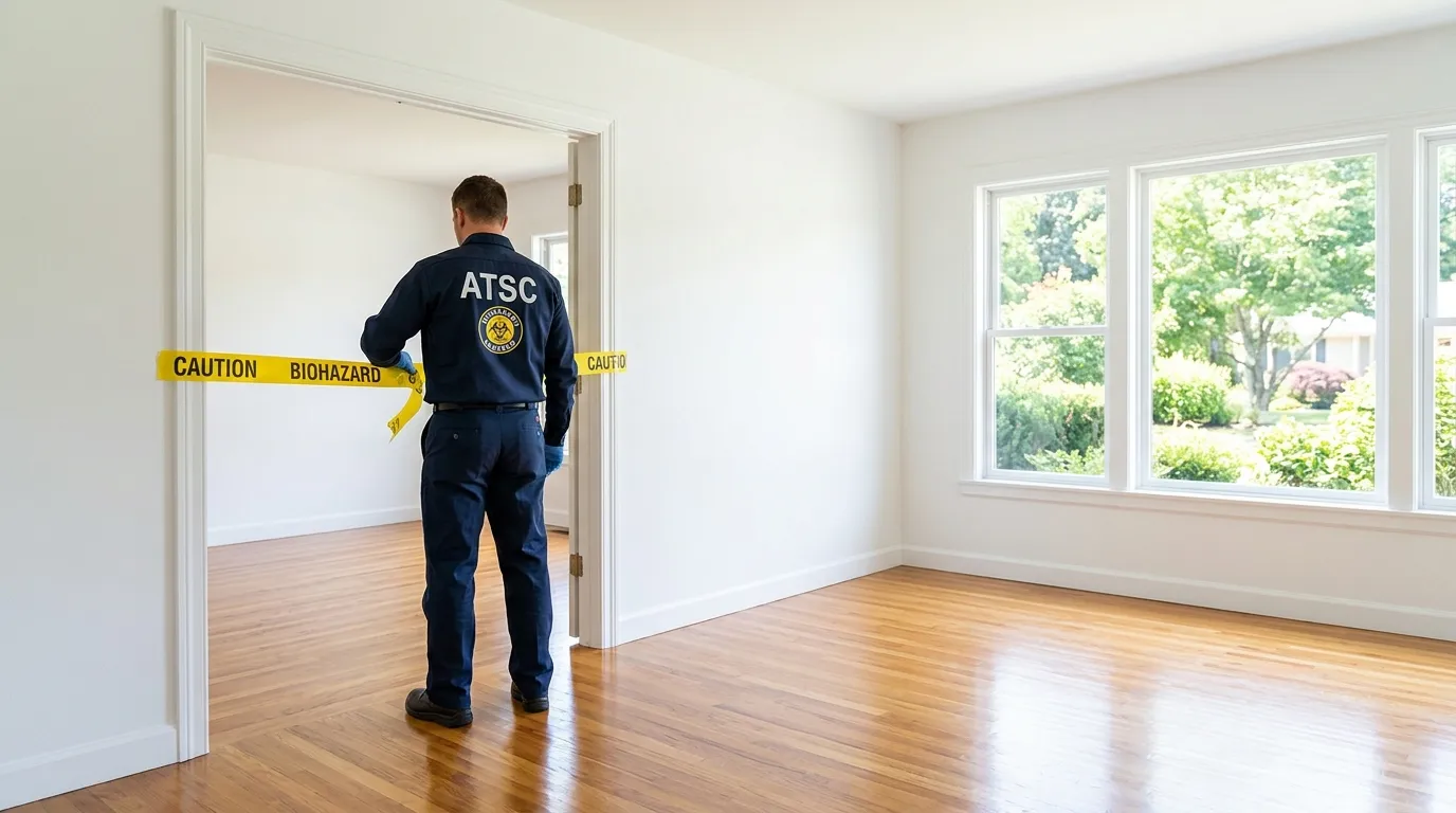 Certified biohazard cleanup crew performing Crime Scene Cleanup in Palm Beach Gardens